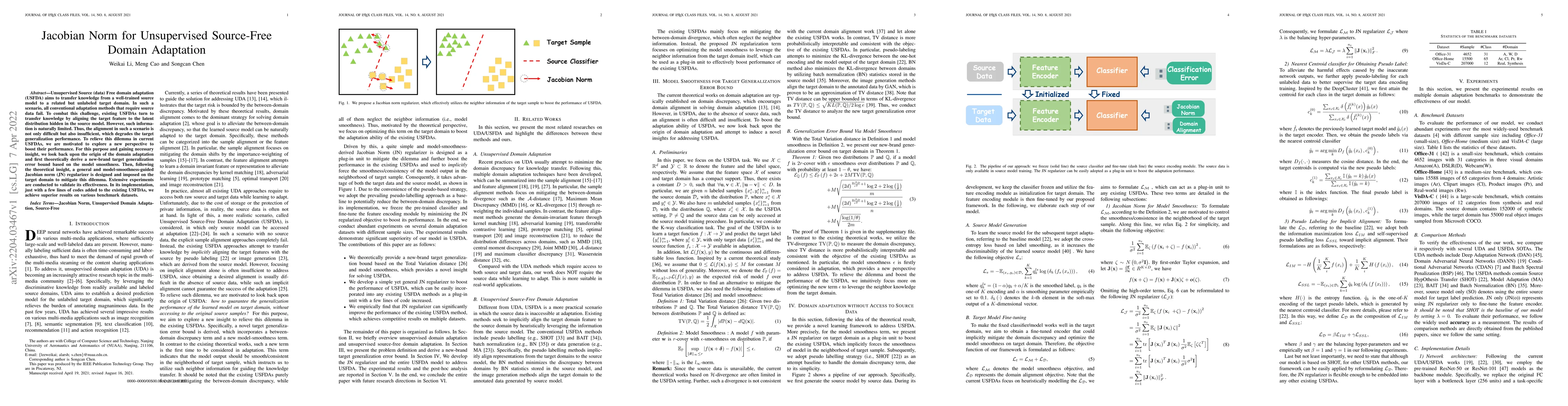 Thumbnail for Jacobian Norm for Unsupervised Source-Free Domain Adaptation