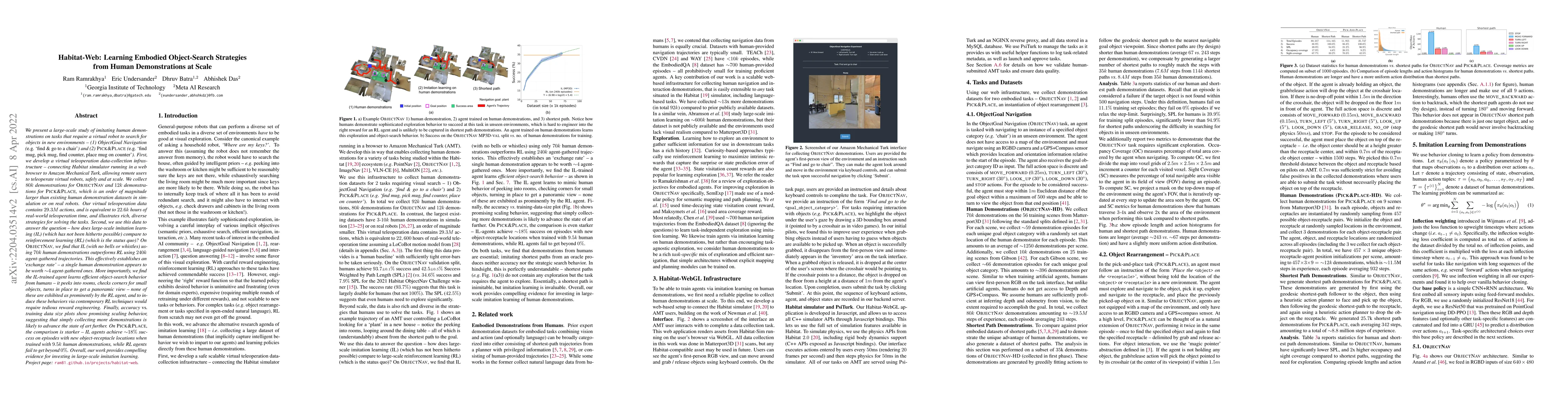 Thumbnail for Habitat-Web: Learning Embodied Object-Search Strategies from Human
  Demonstrations at Scale