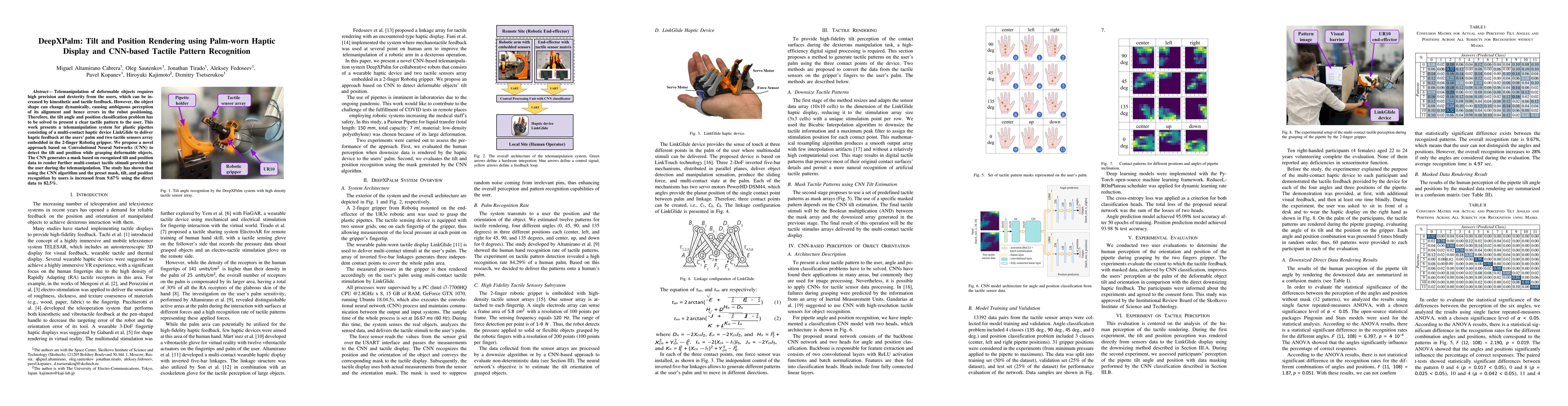 Thumbnail for DeepXPalm: Tilt and Position Rendering using Palm-worn Haptic Display
  and CNN-based Tactile Pattern Recognition