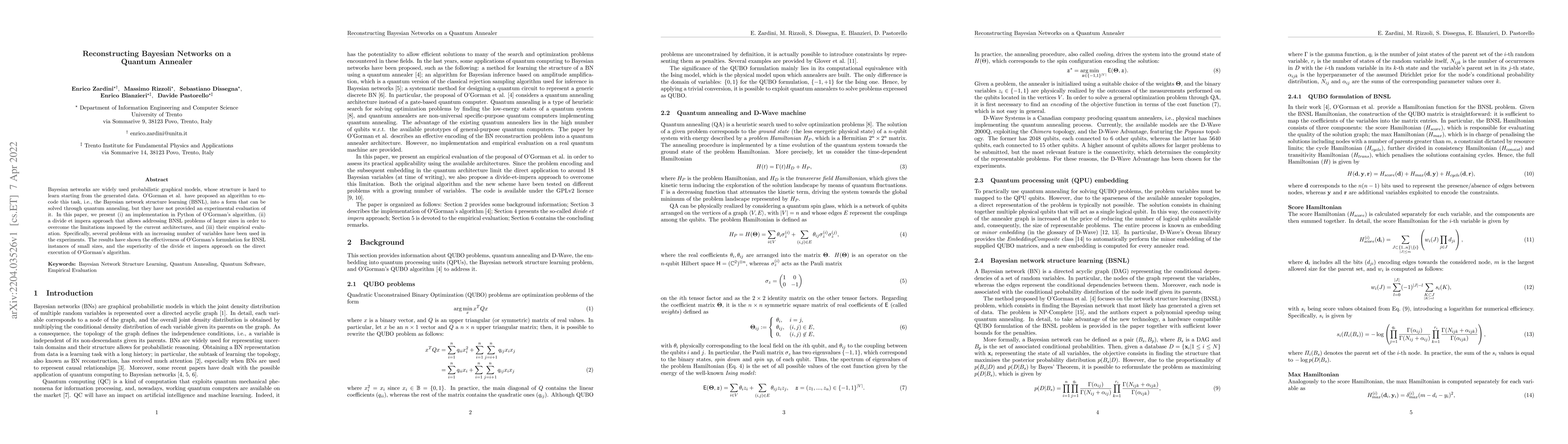 Thumbnail for Reconstructing Bayesian Networks on a Quantum Annealer