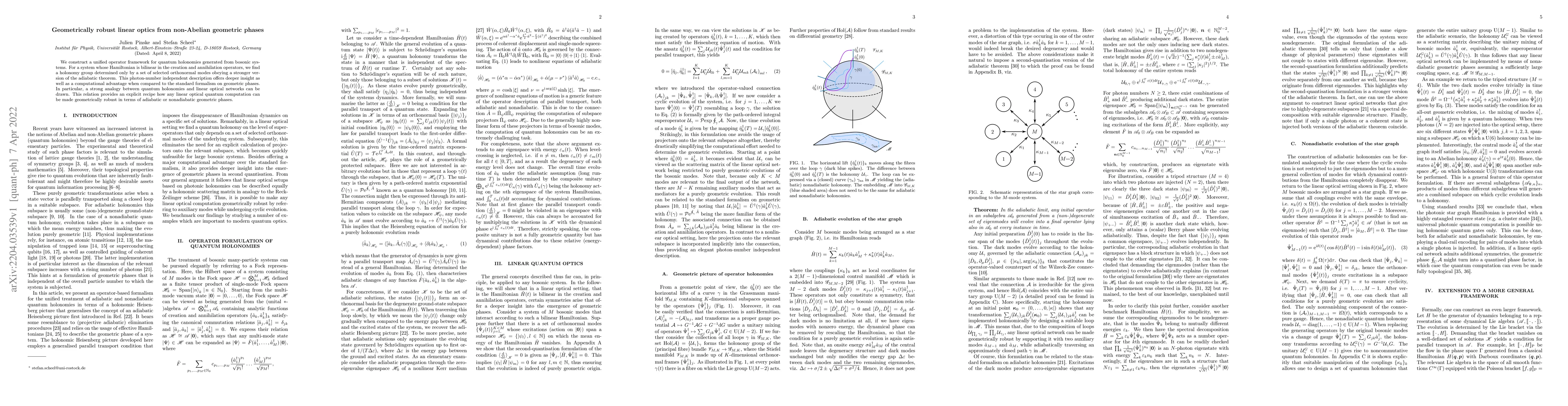 Thumbnail for Geometrically robust linear optics from non-Abelian geometric phases