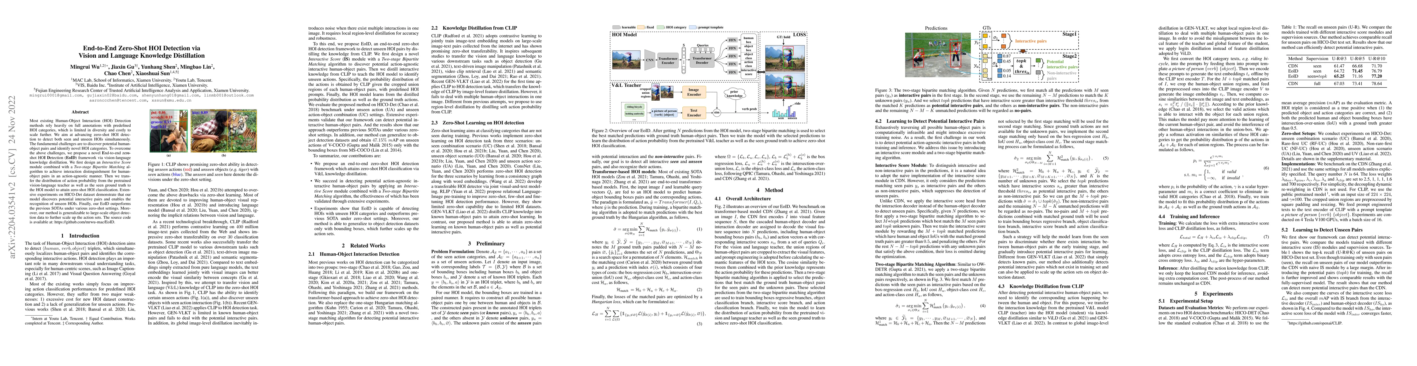 Thumbnail for End-to-End Zero-Shot HOI Detection via Vision and Language Knowledge
  Distillation