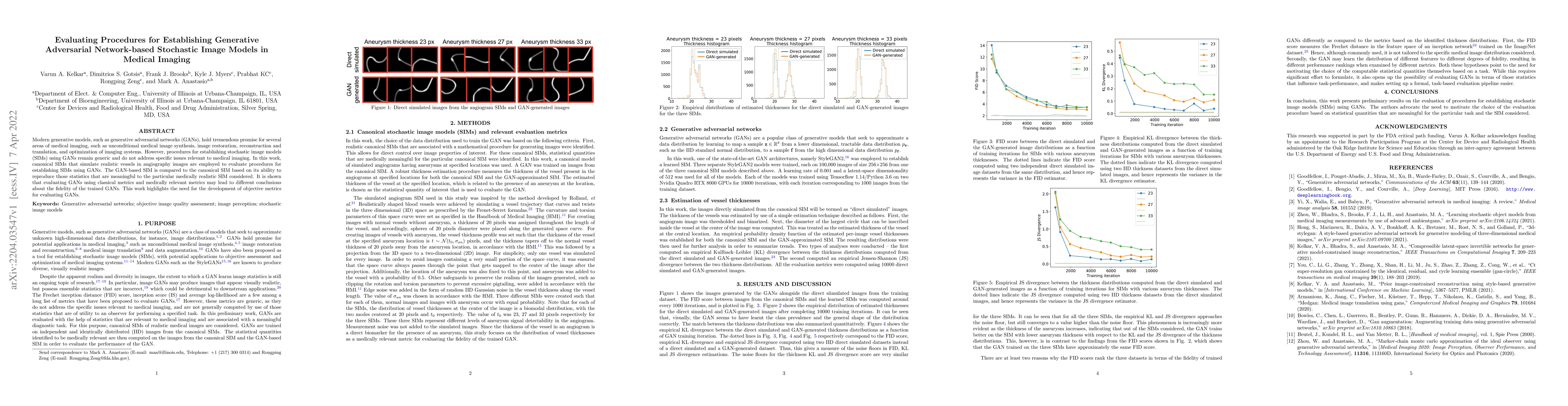 Thumbnail for Evaluating Procedures for Establishing Generative Adversarial
  Network-based Stochastic Image Models in Medical Imaging
