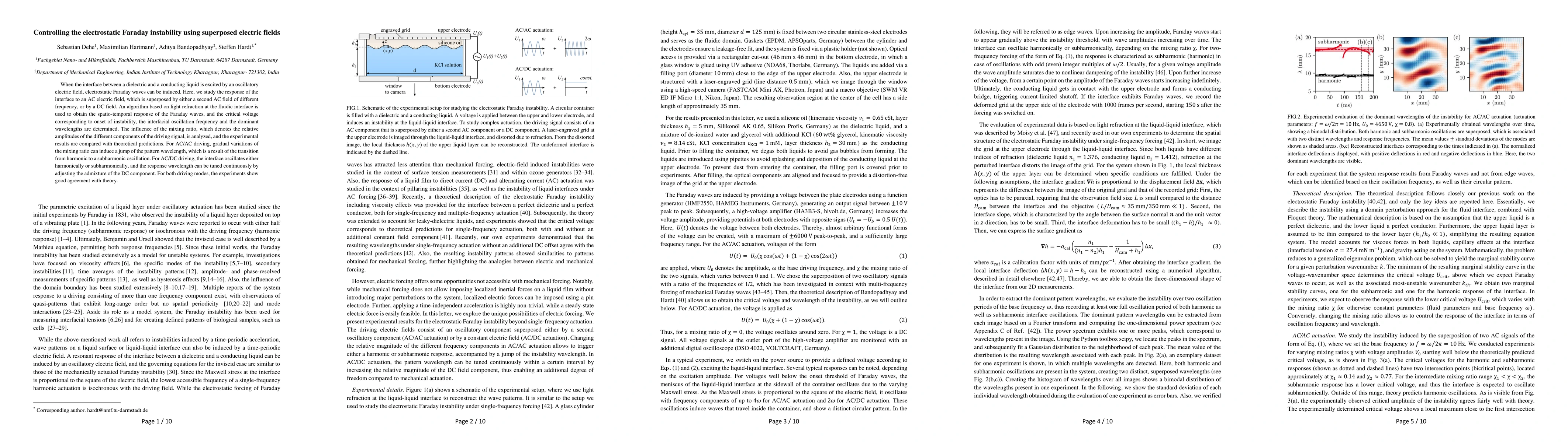 Thumbnail for Controlling the electrostatic Faraday instability using superposed
  electric fields