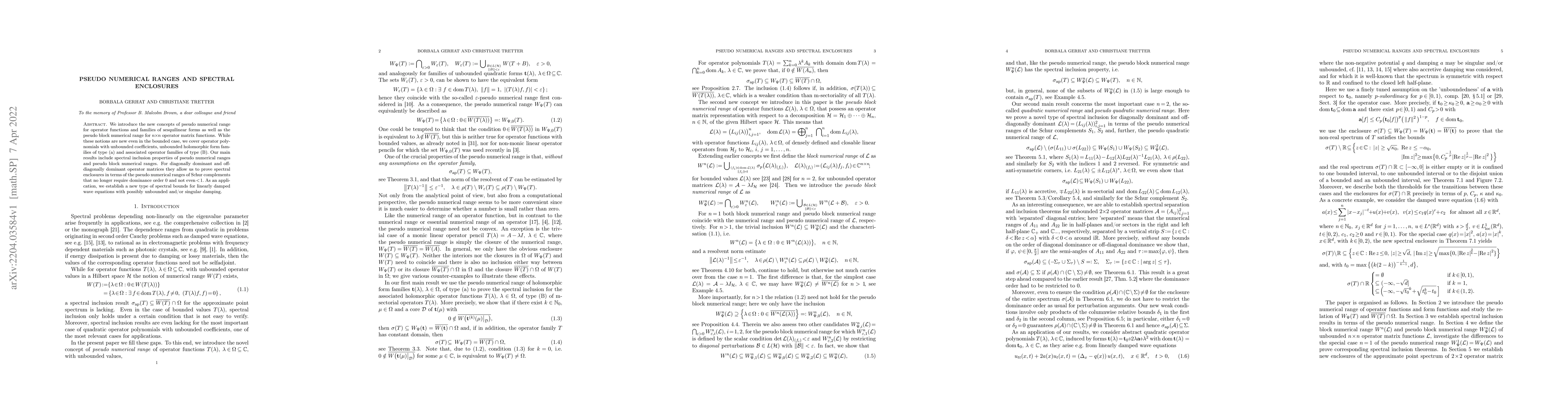 Thumbnail for Pseudo Numerical Ranges and Spectral Enclosures
