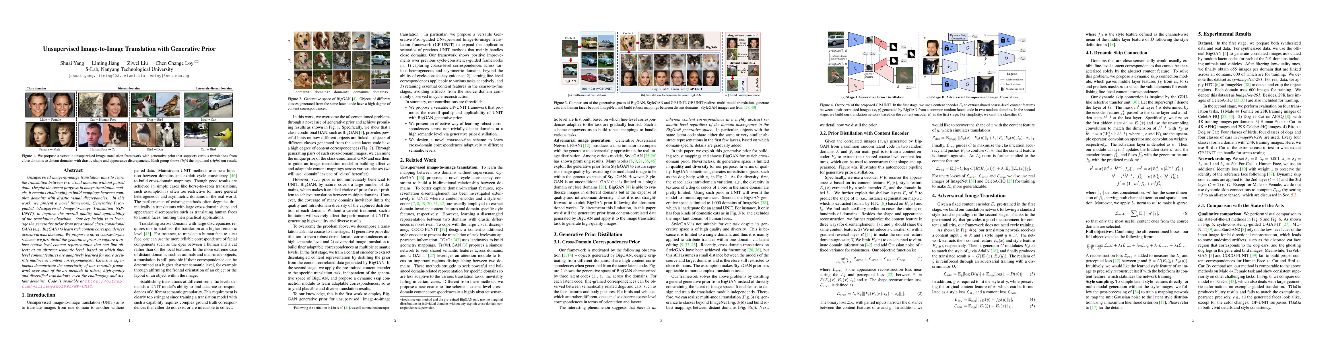 Thumbnail for Unsupervised Image-to-Image Translation with Generative Prior