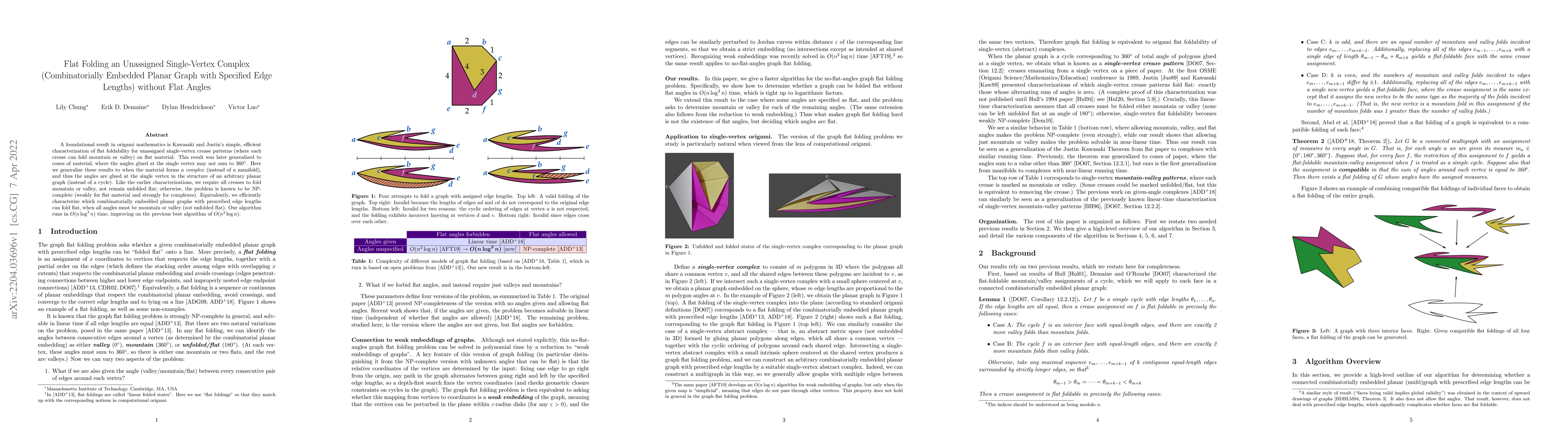 Thumbnail for Flat Folding an Unassigned Single-Vertex Complex (Combinatorially
  Embedded Planar Graph with Specified Edge Lengths) without Flat Angles