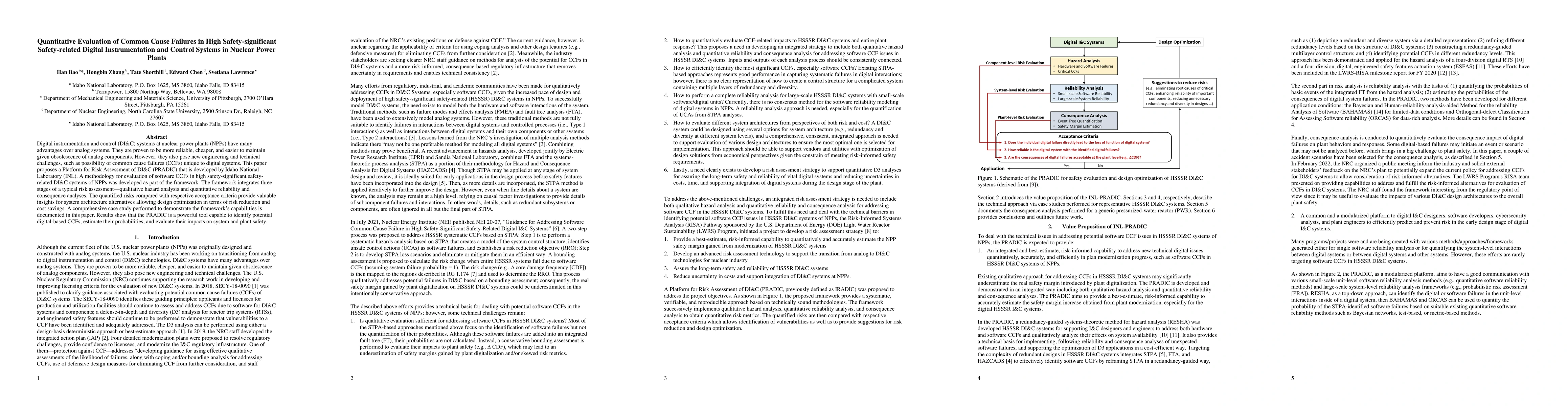 Thumbnail for Quantitative Evaluation of Common Cause Failures in High
  Safety-significant Safety-related Digital Instrumentation and Control Systems
  in Nuclear Power Plants