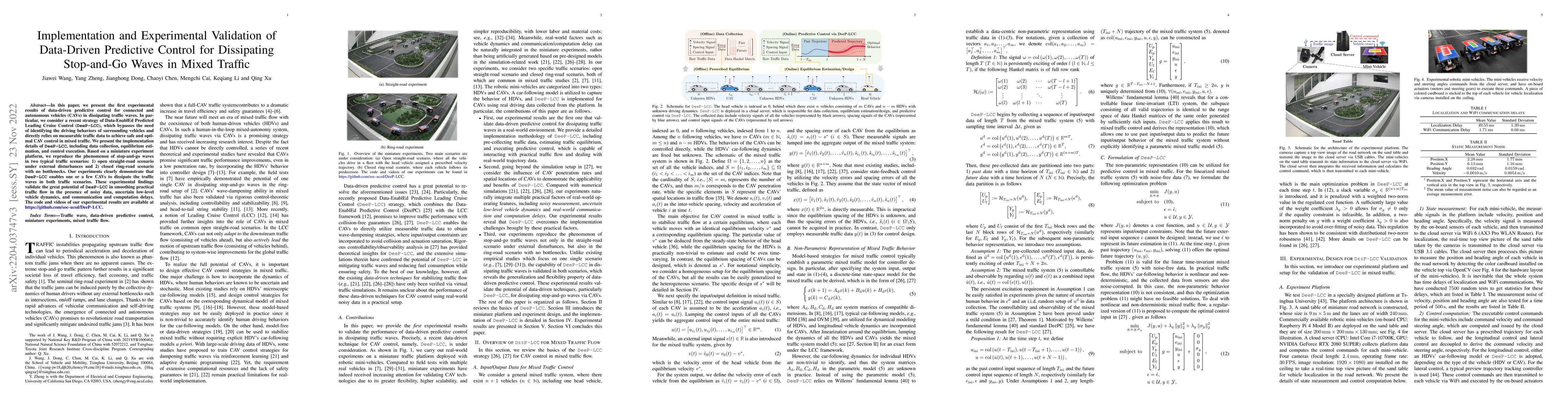 Thumbnail for Implementation and Experimental Validation of Data-Driven Predictive
  Control for Dissipating Stop-and-Go Waves in Mixed Traffic