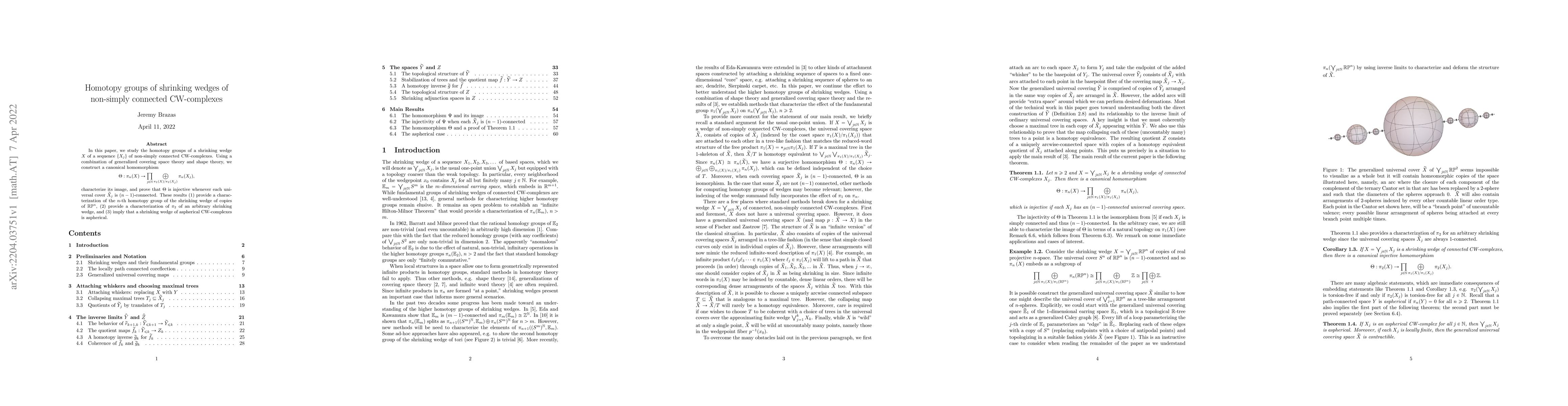 Thumbnail for Homotopy groups of shrinking wedges of non-simply connected CW-complexes