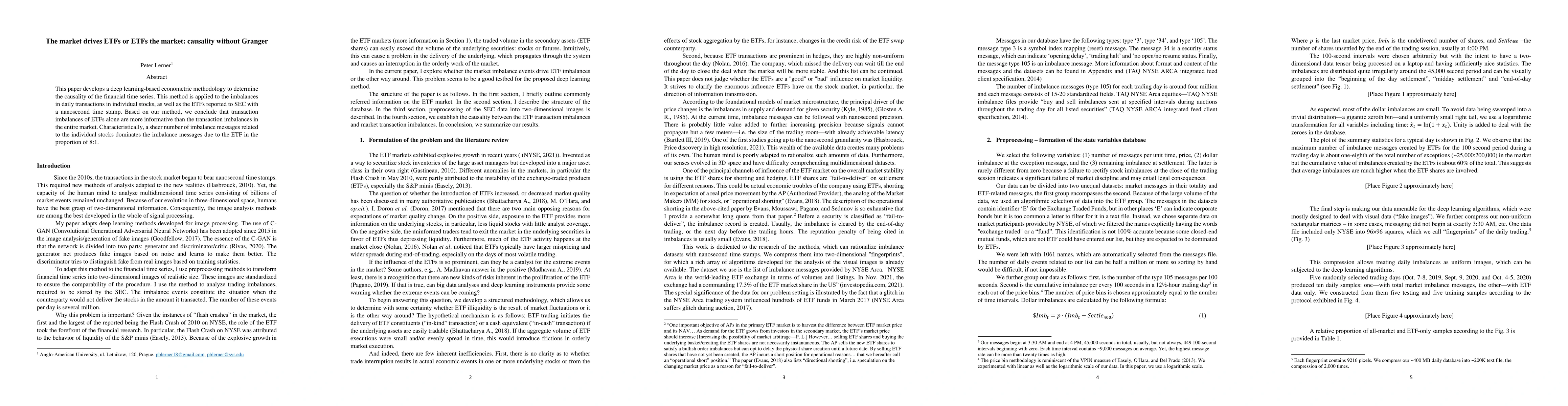 Thumbnail for The market drives ETFs or ETFs the market: causality without Granger