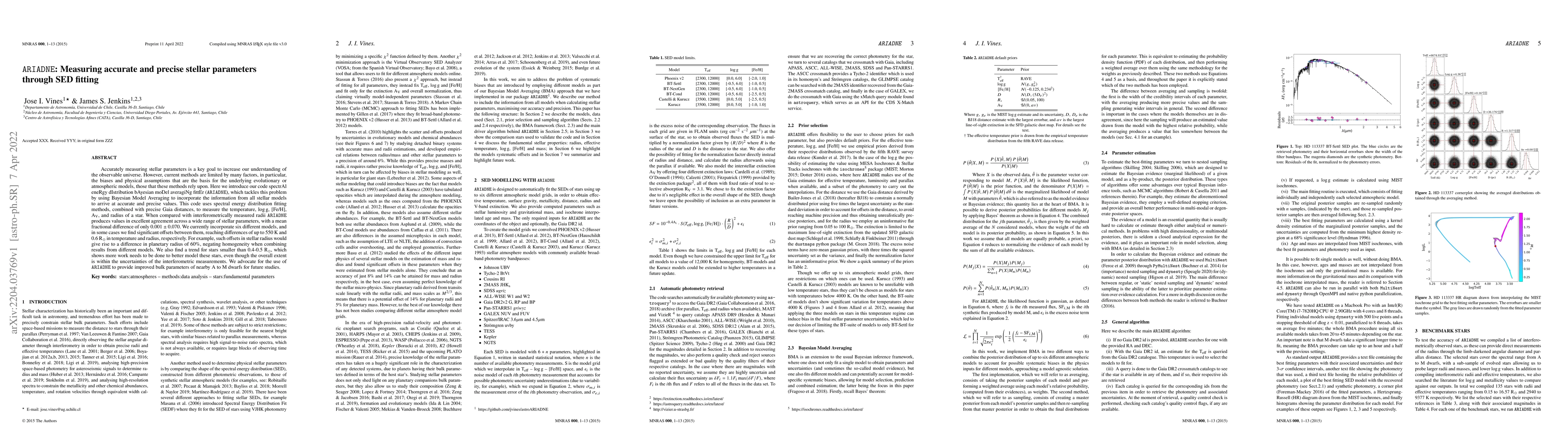Thumbnail for ARIADNE: Measuring accurate and precise stellar parameters through SED
  fitting