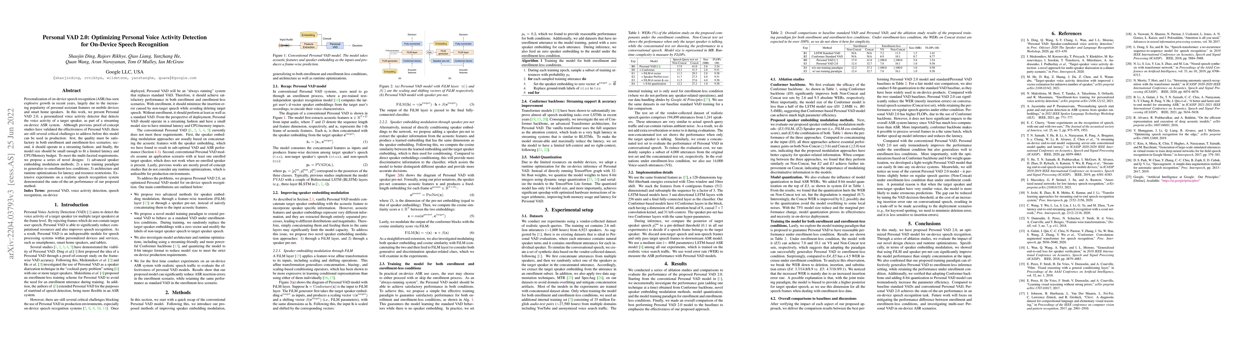 Thumbnail for Personal VAD 2.0: Optimizing Personal Voice Activity Detection for
  On-Device Speech Recognition