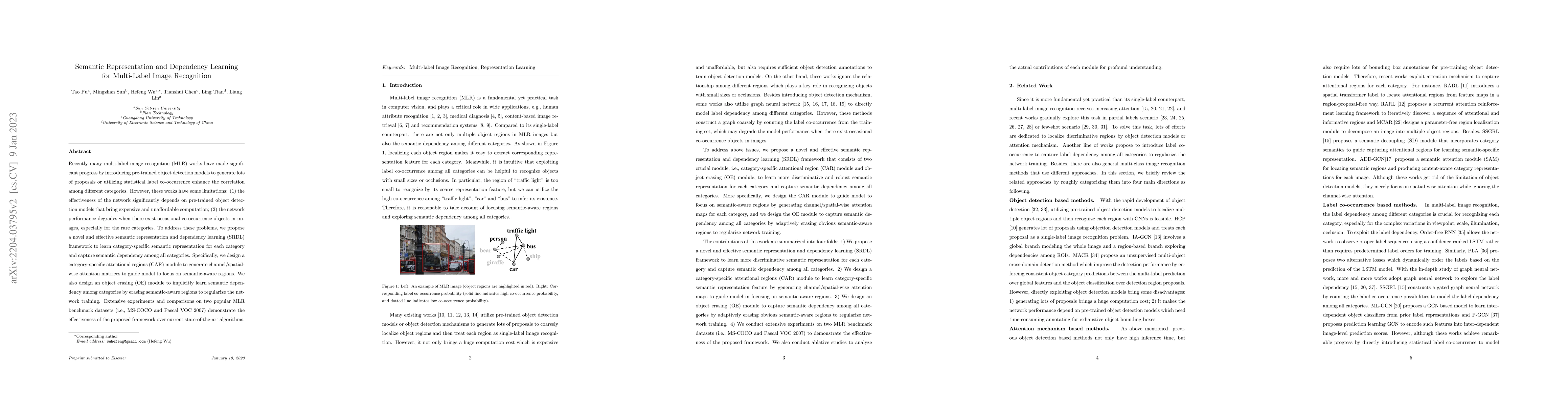 Thumbnail for Semantic Representation and Dependency Learning for Multi-Label Image
  Recognition