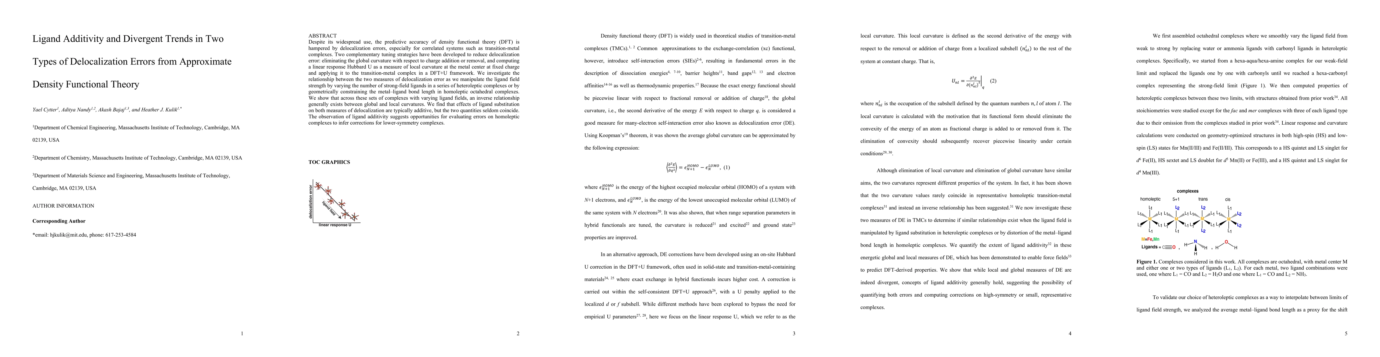 Thumbnail for Ligand Additivity and Divergent Trends in Two Types of Delocalization
  Errors from Approximate Density Functional Theory