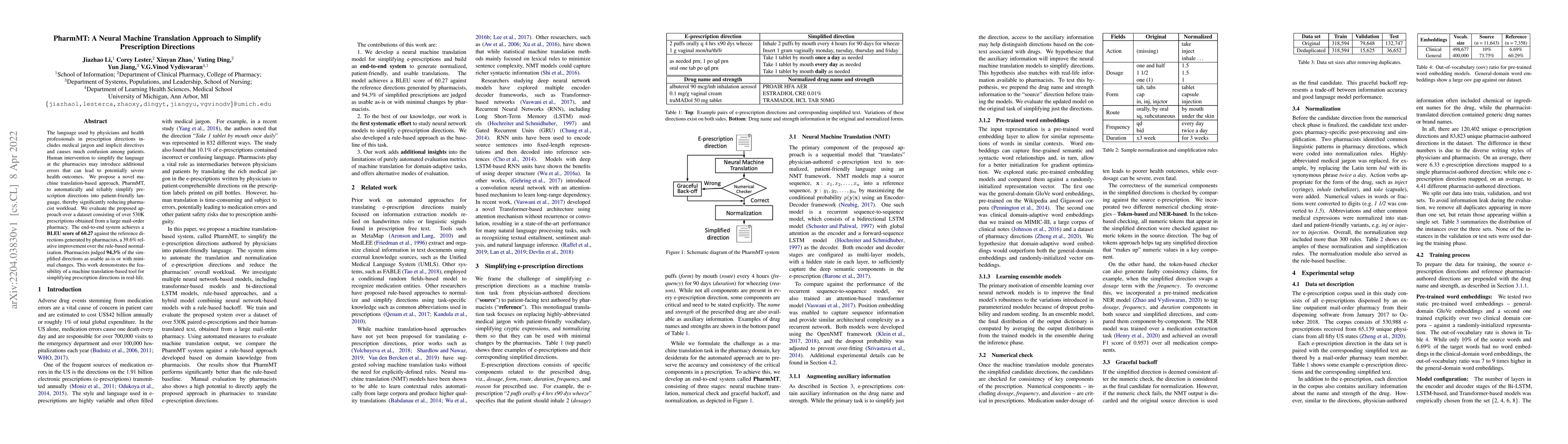 Thumbnail for PharmMT: A Neural Machine Translation Approach to Simplify Prescription
  Directions