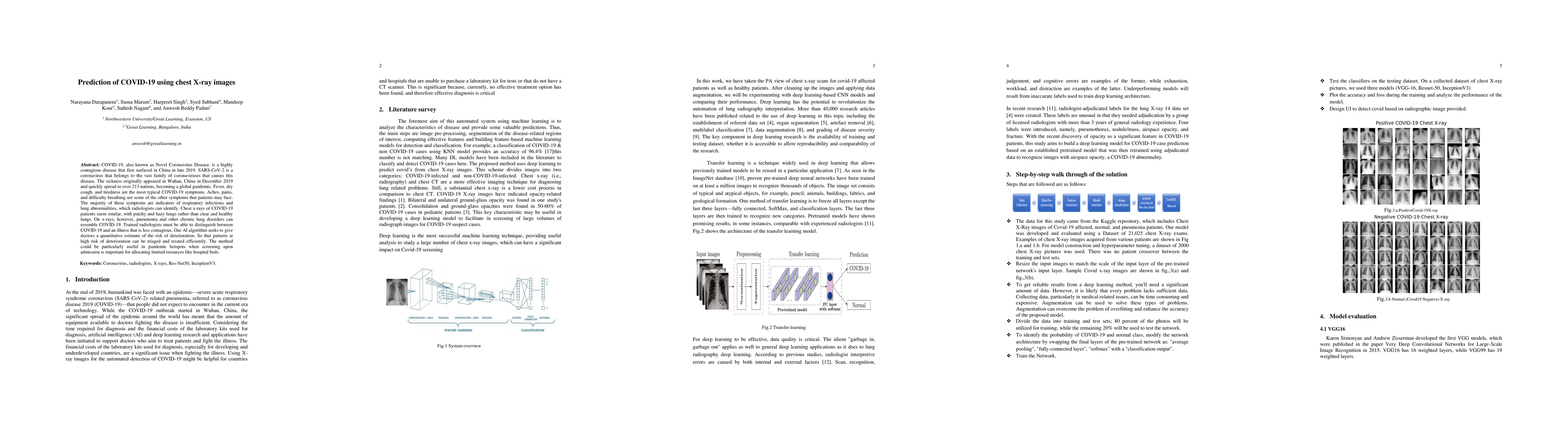 Thumbnail for Prediction of COVID-19 using chest X-ray images
