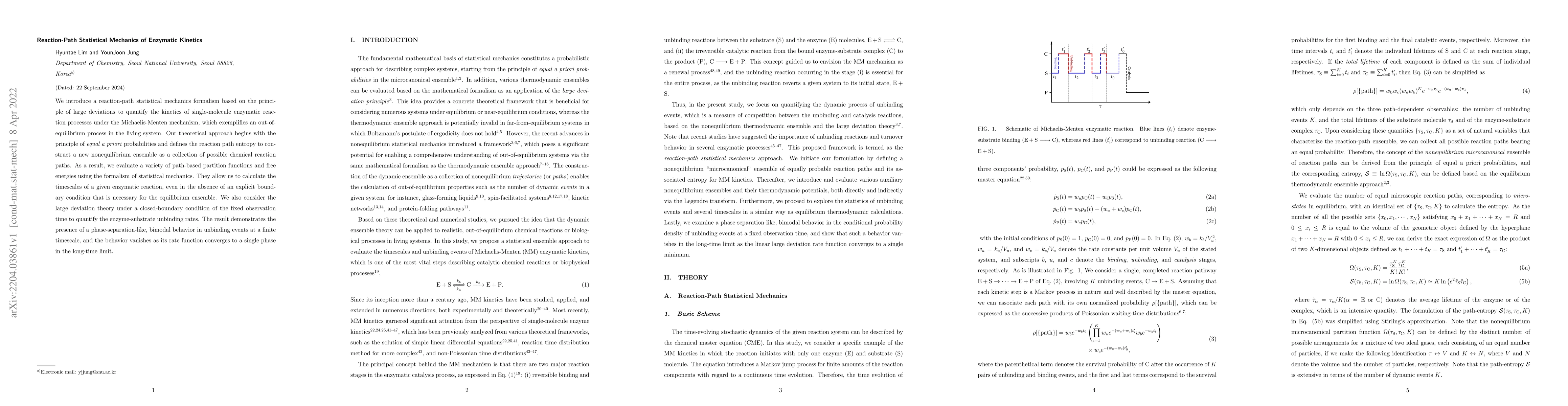 Thumbnail for Reaction-Path Statistical Mechanics of Enzymatic Kinetics