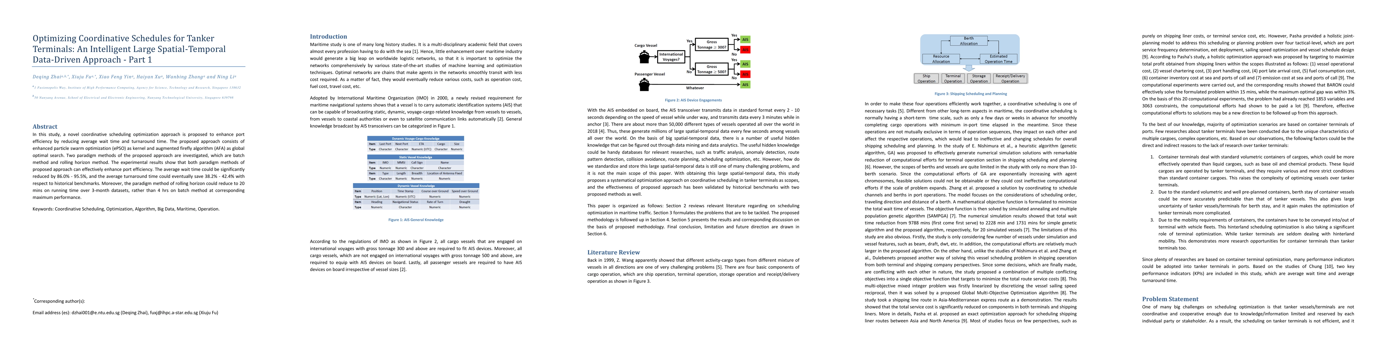 Thumbnail for Optimizing Coordinative Schedules for Tanker Terminals: An Intelligent
  Large Spatial-Temporal Data-Driven Approach -- Part 1