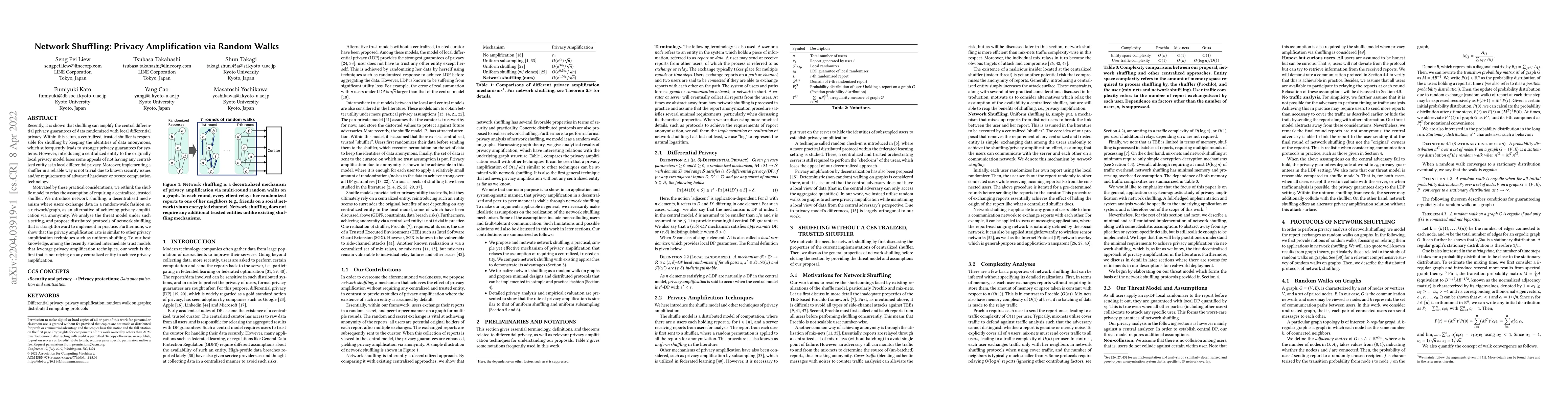 Thumbnail for Network Shuffling: Privacy Amplification via Random Walks