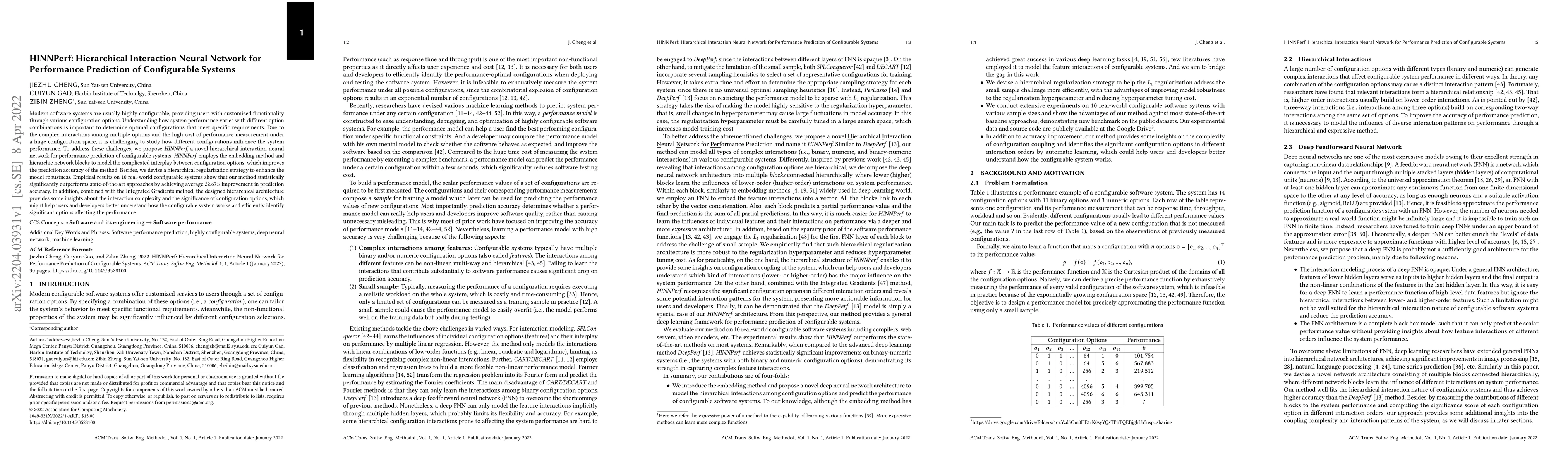 Thumbnail for HINNPerf: Hierarchical Interaction Neural Network for Performance
  Prediction of Configurable Systems