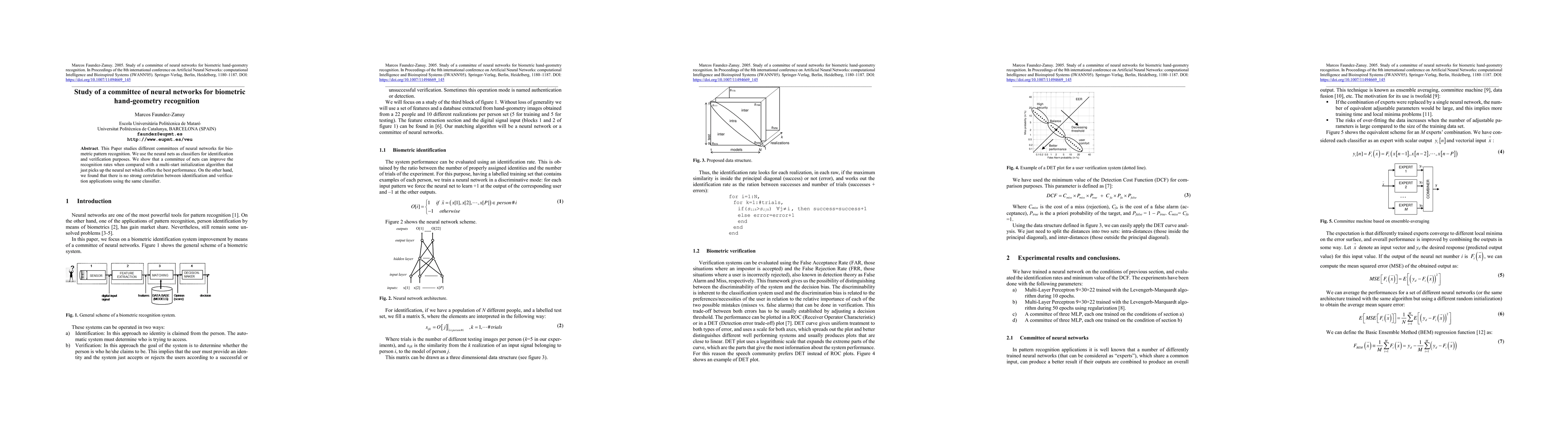 Thumbnail for Study of a committee of neural networks for biometric hand-geometry
  recognition