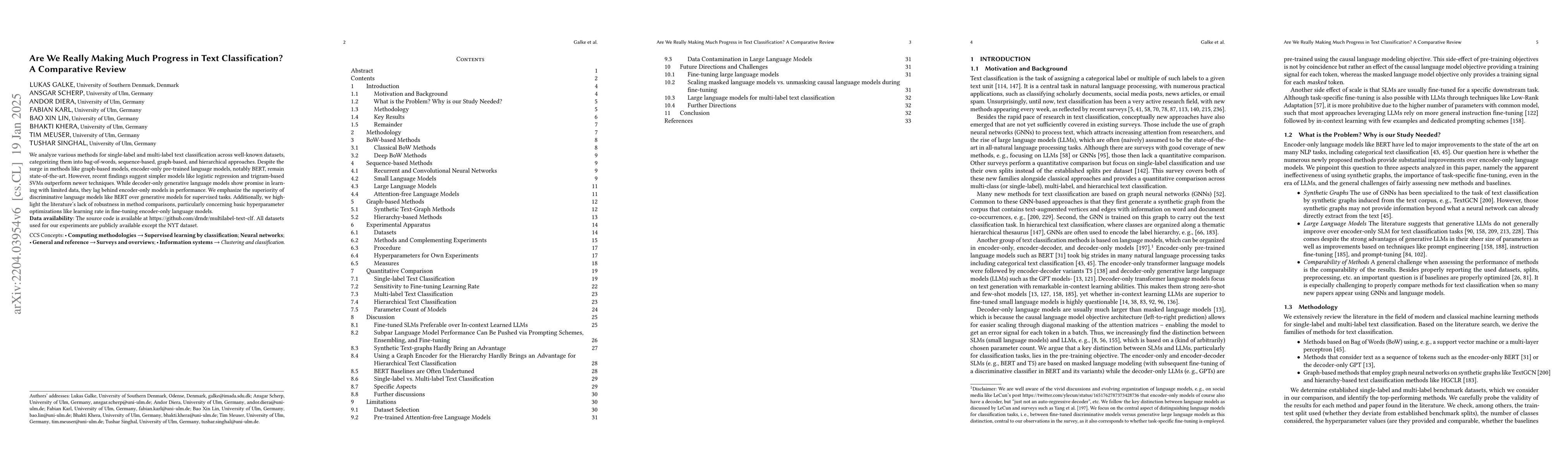 Thumbnail for Are We Really Making Much Progress in Text Classification? A Comparative
  Review