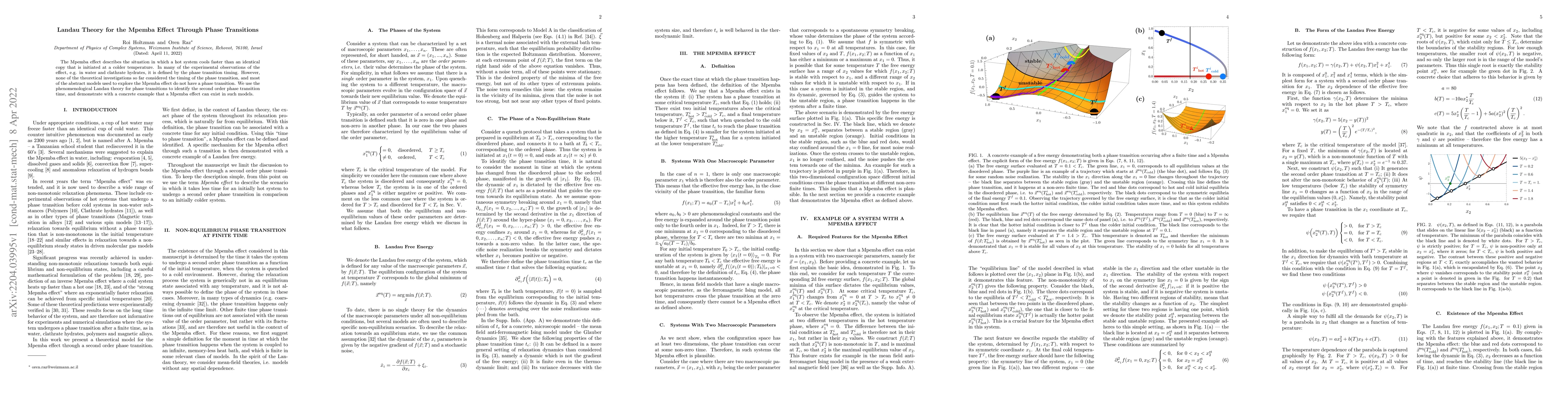 Thumbnail for Landau Theory for the Mpemba Effect Through Phase Transitions