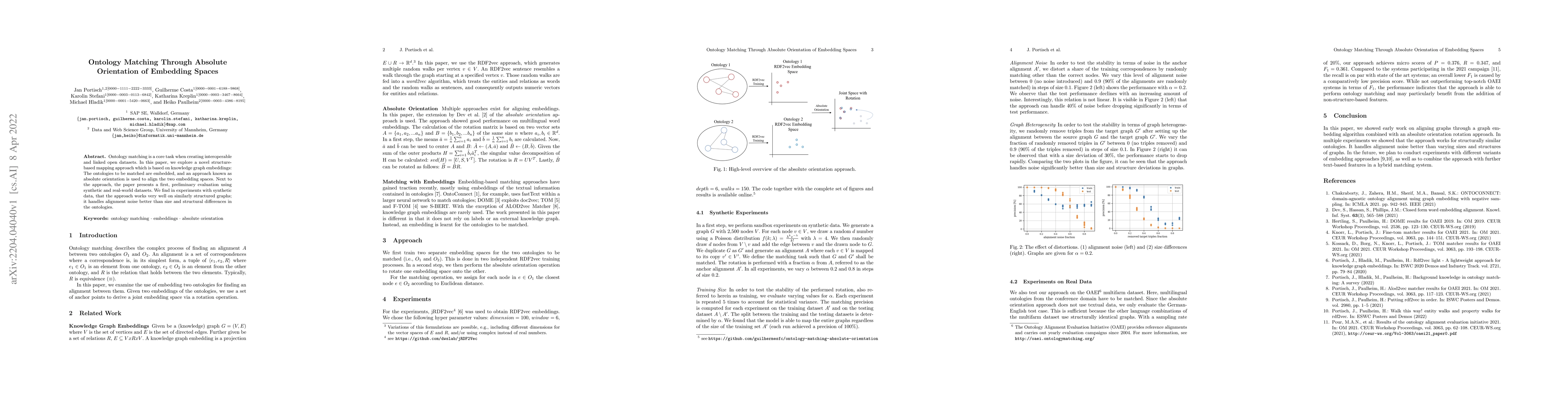 Thumbnail for Ontology Matching Through Absolute Orientation of Embedding Spaces