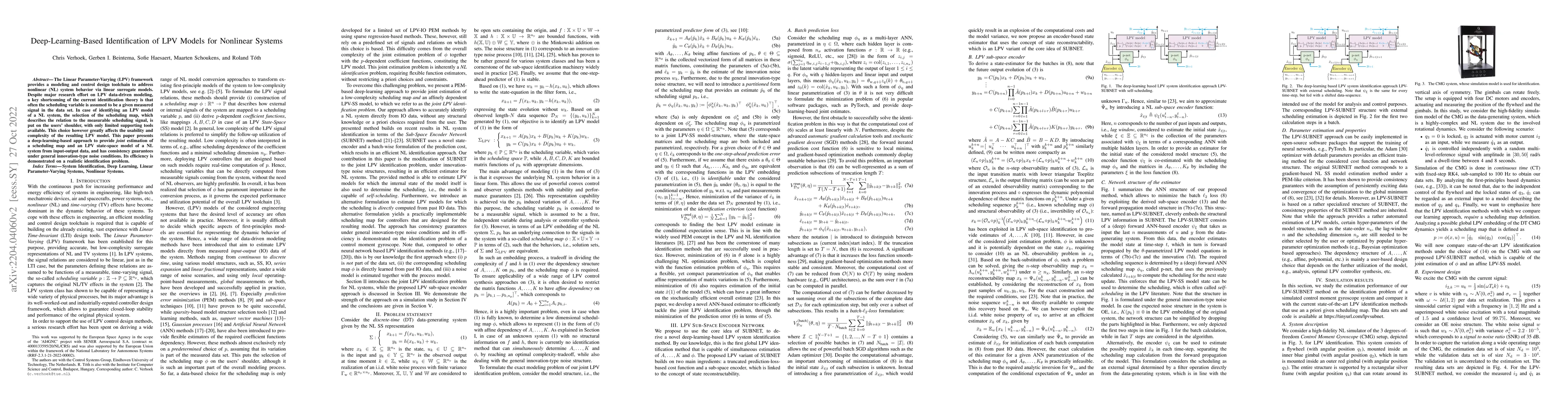 Thumbnail for Deep-Learning-Based Identification of LPV Models for Nonlinear Systems