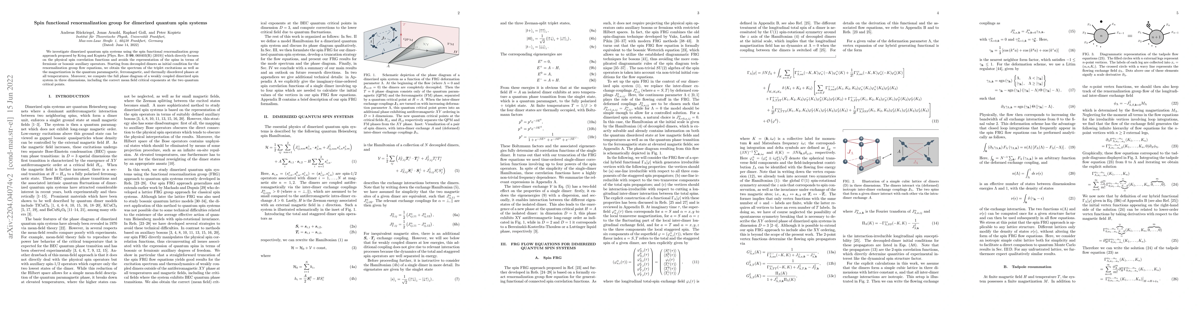 Thumbnail for Spin functional renormalization group for dimerized quantum spin systems