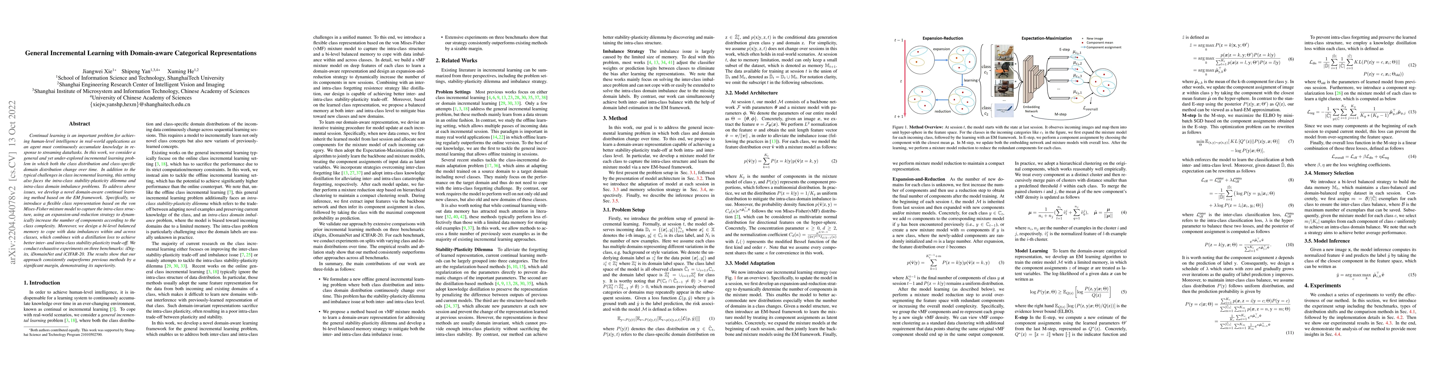 Thumbnail for General Incremental Learning with Domain-aware Categorical
  Representations