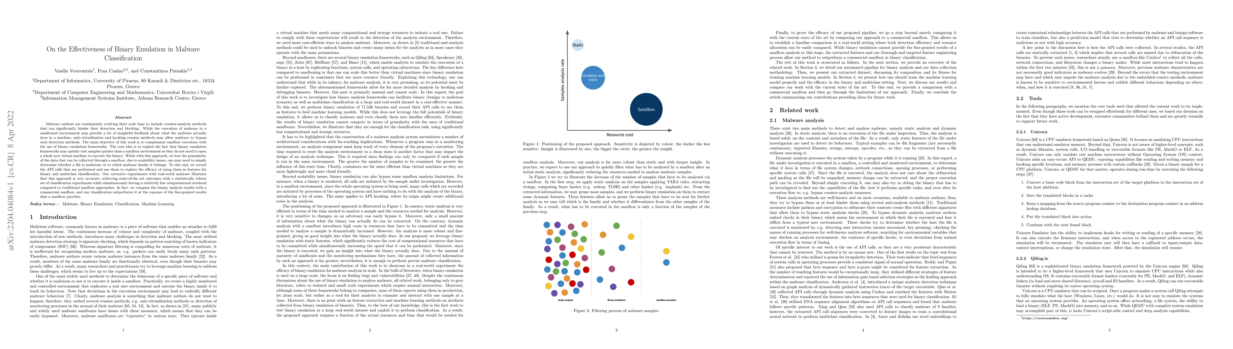 Thumbnail for On the Effectiveness of Binary Emulation in Malware Classification
