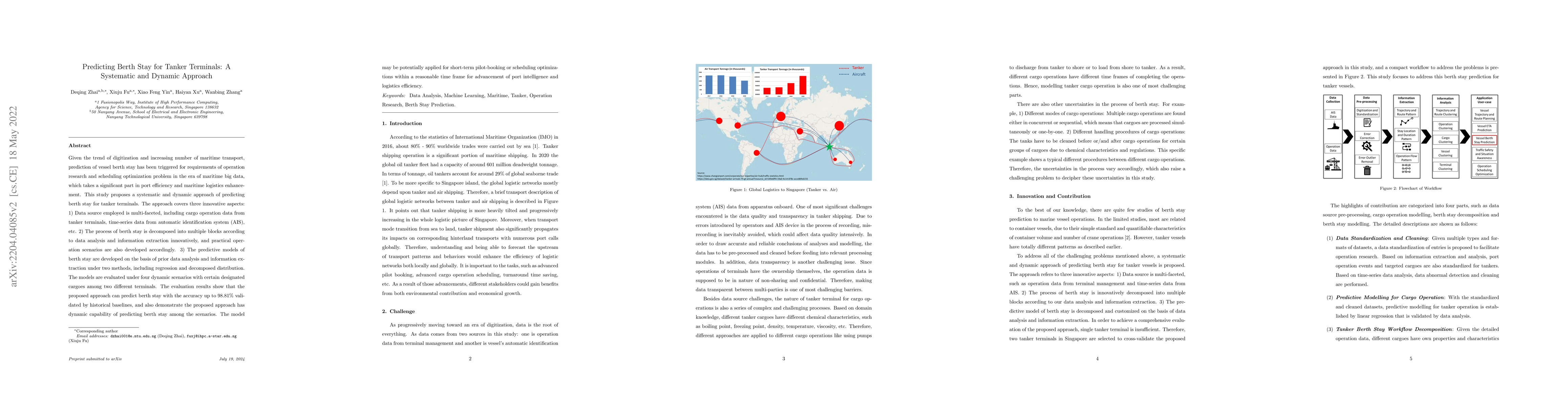 Thumbnail for Predicting Berth Stay for Tanker Terminals: A Systematic and Dynamic
  Approach