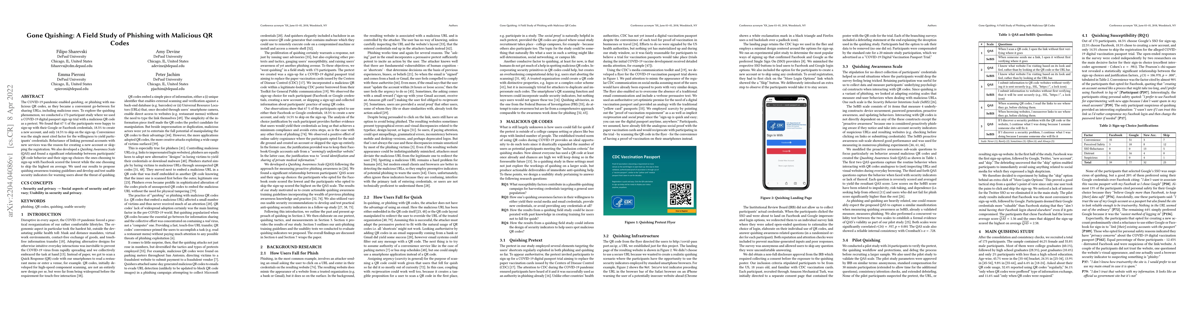 Thumbnail for Gone Quishing: A Field Study of Phishing with Malicious QR Codes