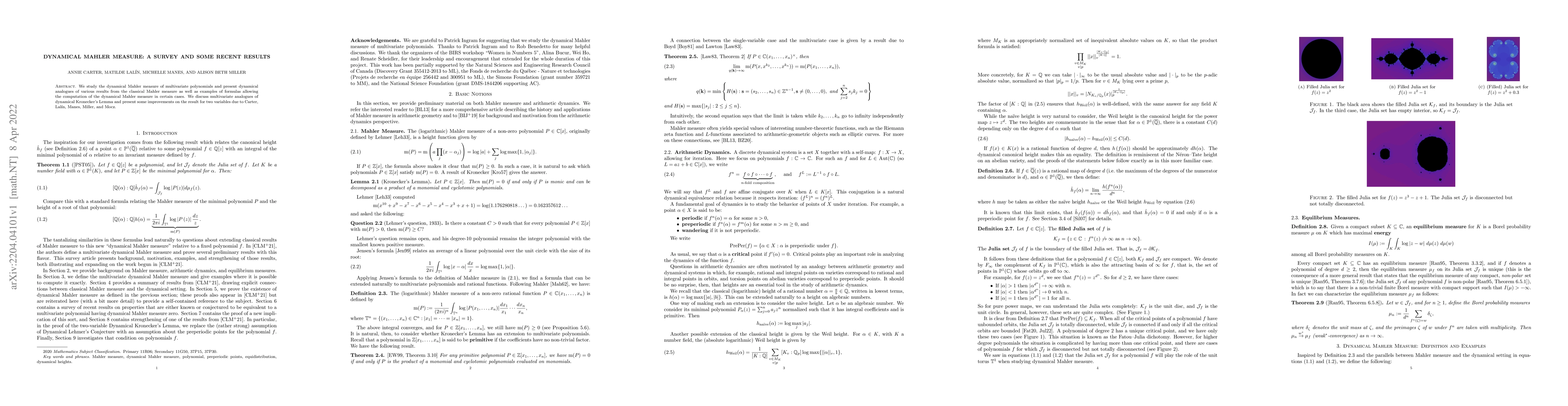 Thumbnail for Dynamical Mahler Measure: A survey and some recent results