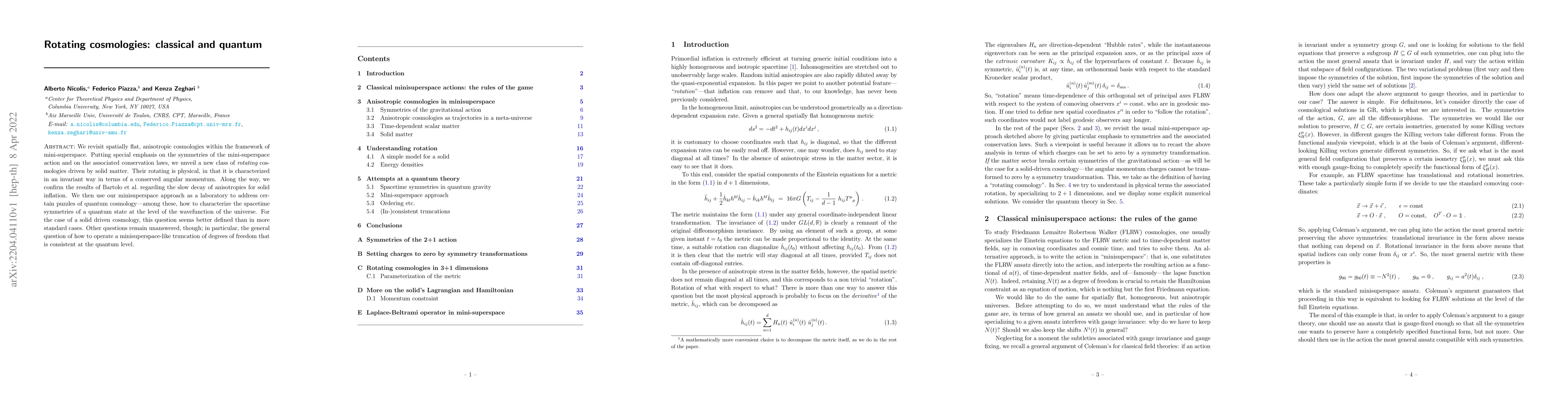 Thumbnail for Rotating cosmologies: classical and quantum