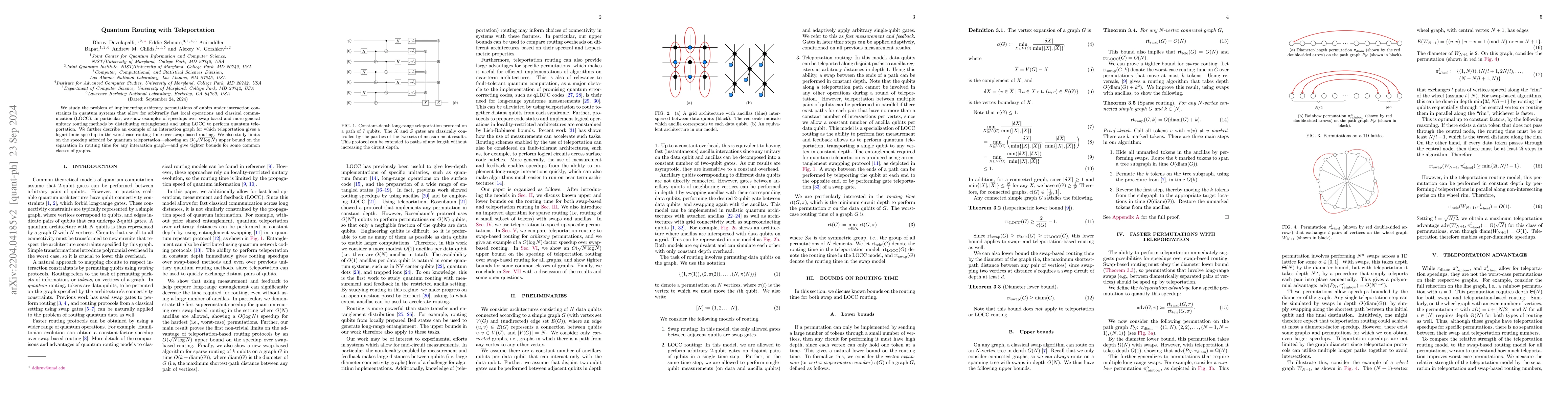 Thumbnail for Quantum Routing with Teleportation