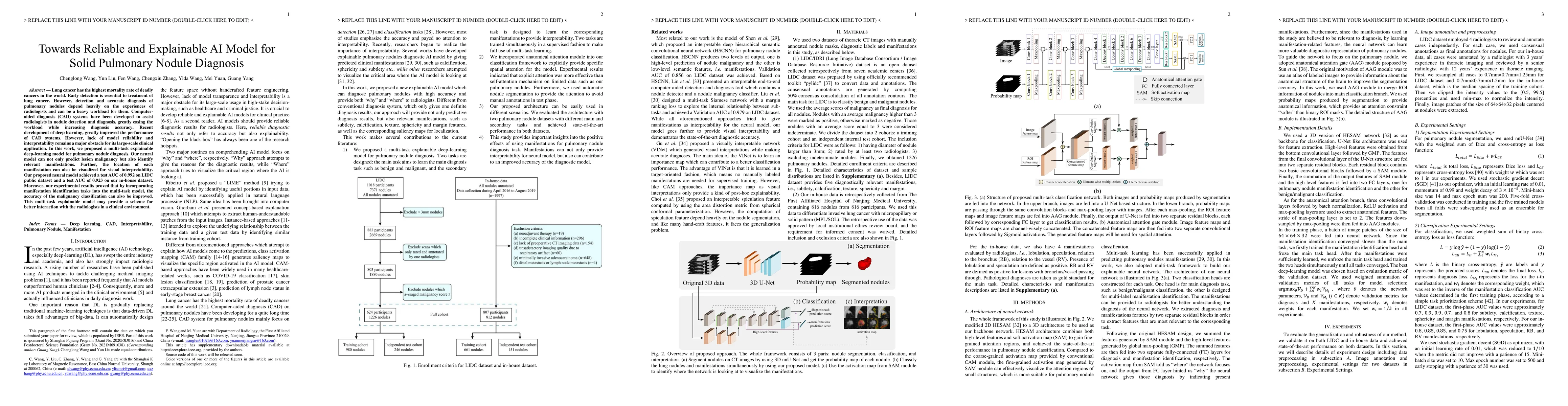 Thumbnail for Towards Reliable and Explainable AI Model for Solid Pulmonary Nodule
  Diagnosis