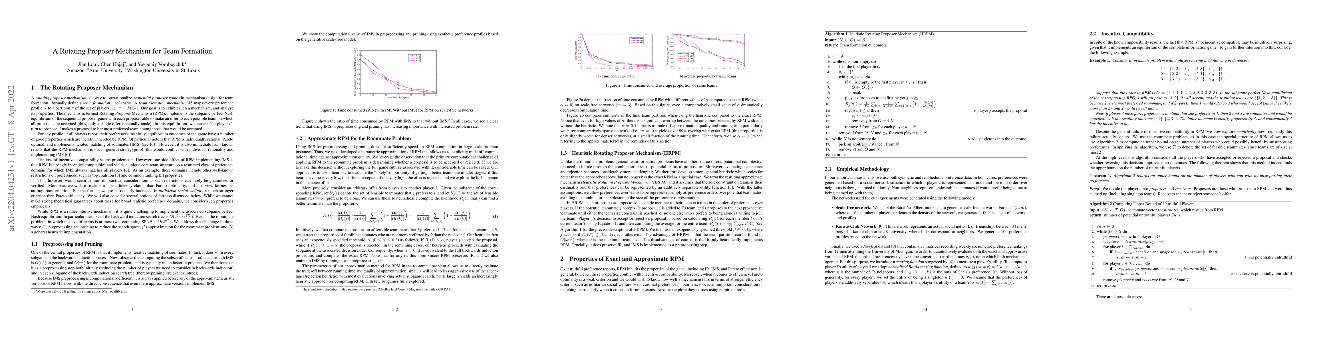 Thumbnail for A Rotating Proposer Mechanism for Team Formation