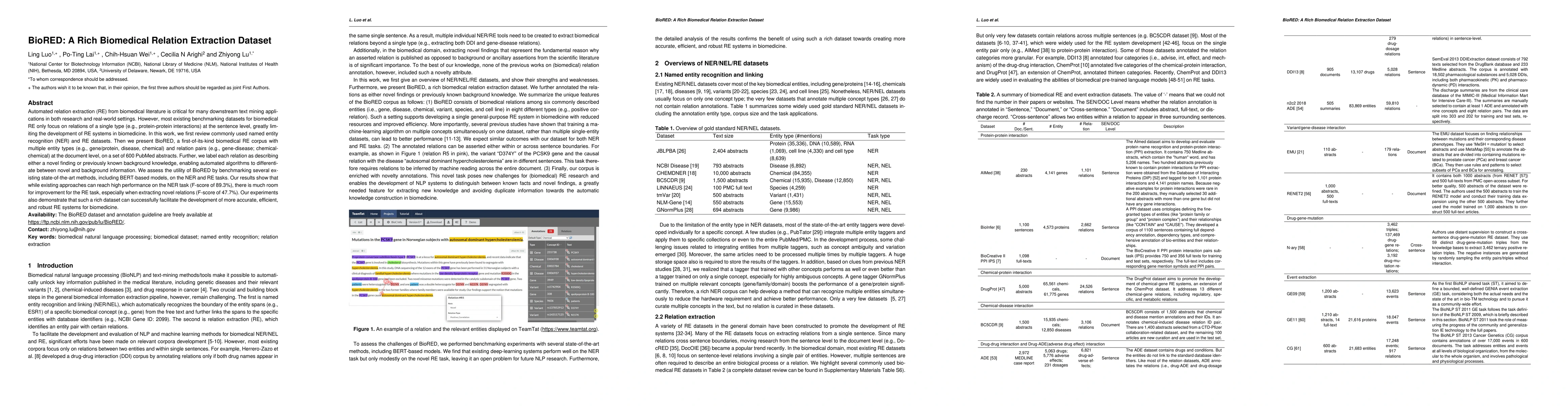 Thumbnail for BioRED: A Rich Biomedical Relation Extraction Dataset