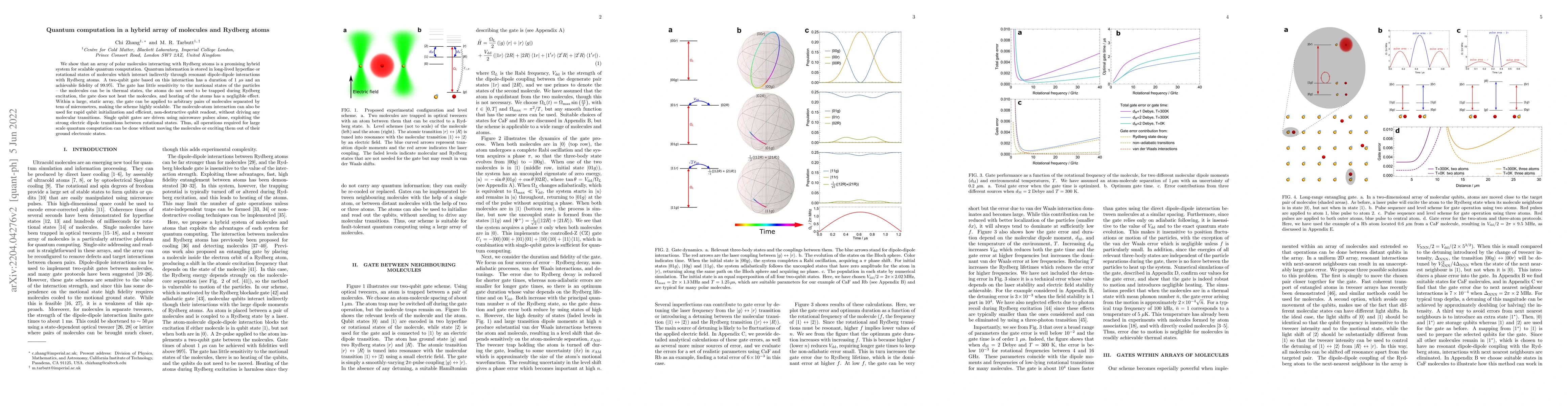 Thumbnail for Quantum computation in a hybrid array of molecules and Rydberg atoms