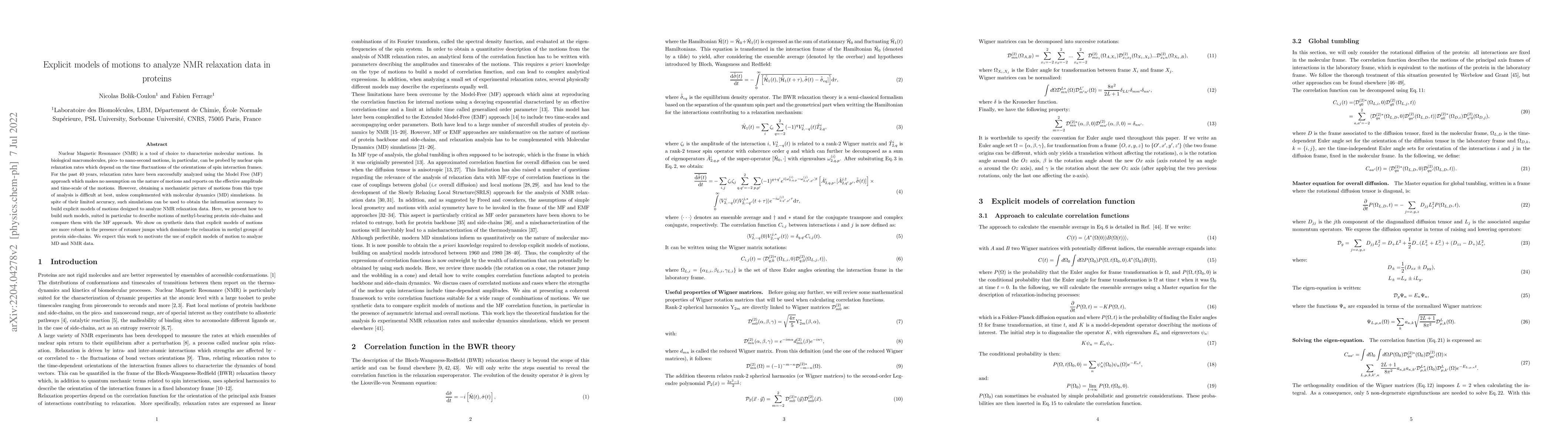 Thumbnail for Explicit models of motions to analyze NMR relaxation data in proteins