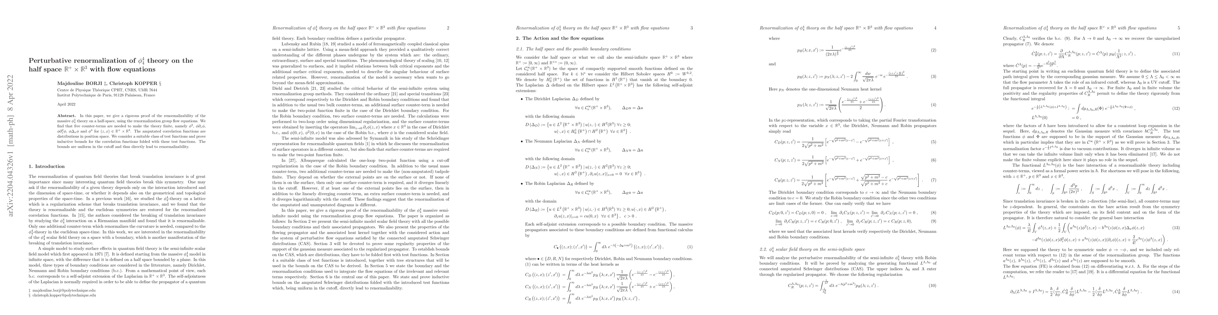 Thumbnail for Perturbative renormalization of $\phi_4^4$ theory on the half space
  $\mathbb{R}^+ \times\mathbb{R}^3$ with flow equations