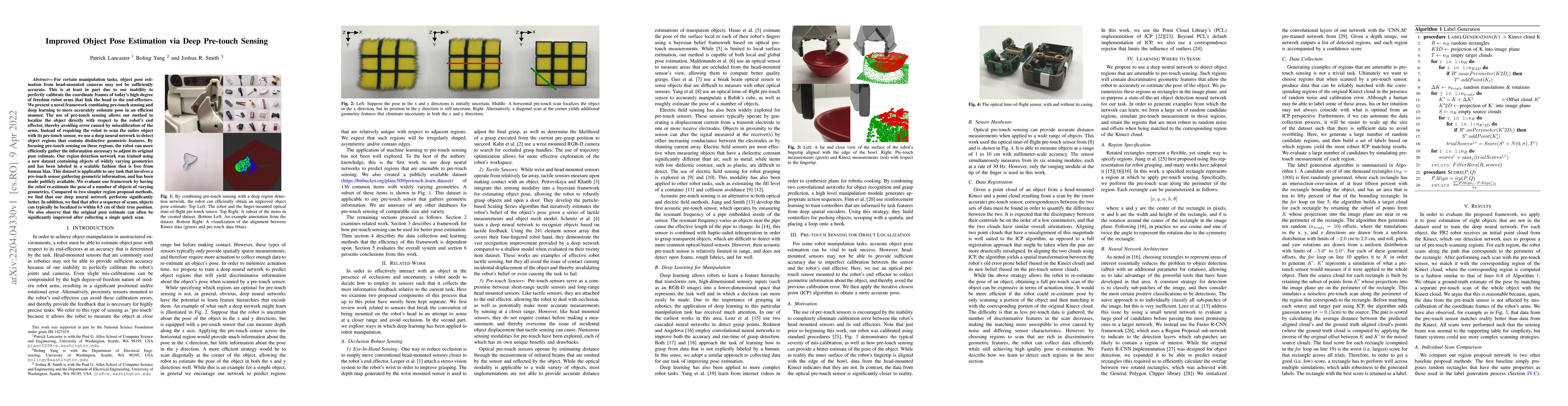 Thumbnail for Improved Object Pose Estimation via Deep Pre-touch Sensing