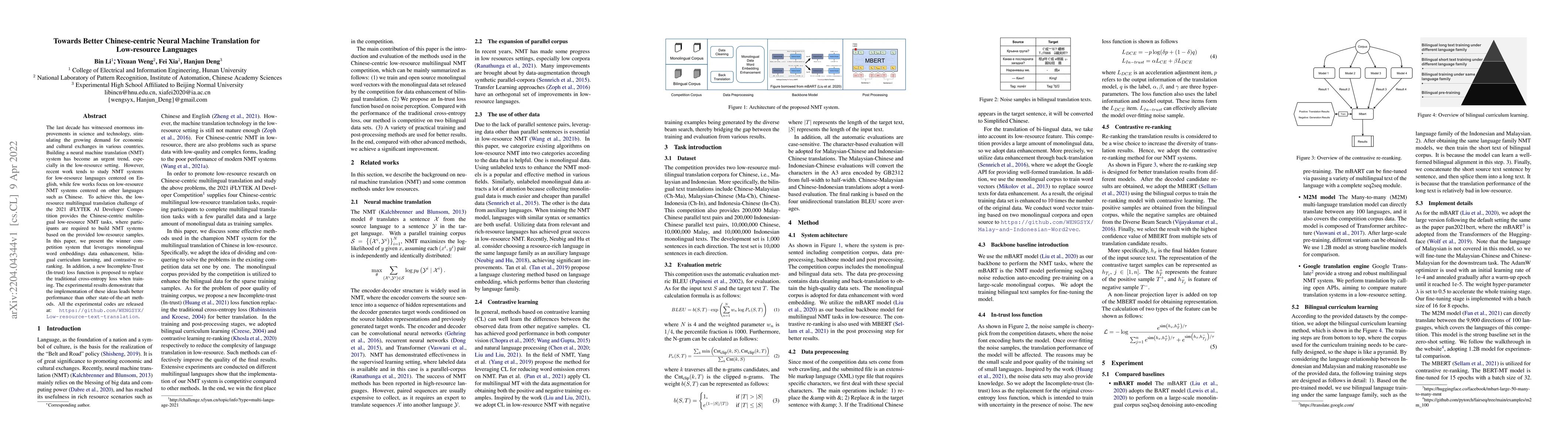 Thumbnail for Towards Better Chinese-centric Neural Machine Translation for
  Low-resource Languages