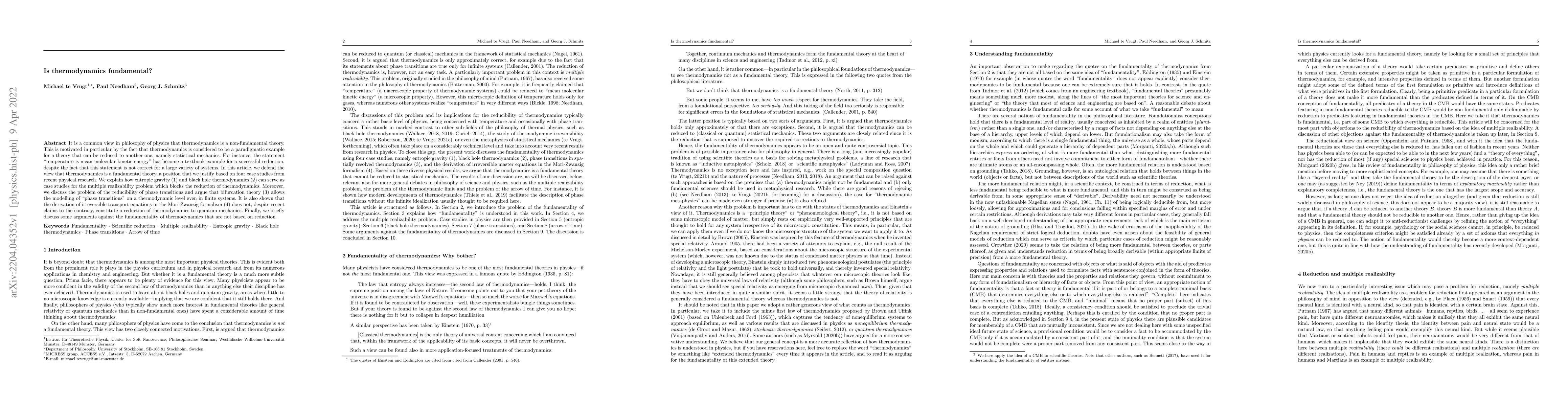 Thumbnail for Is thermodynamics fundamental?