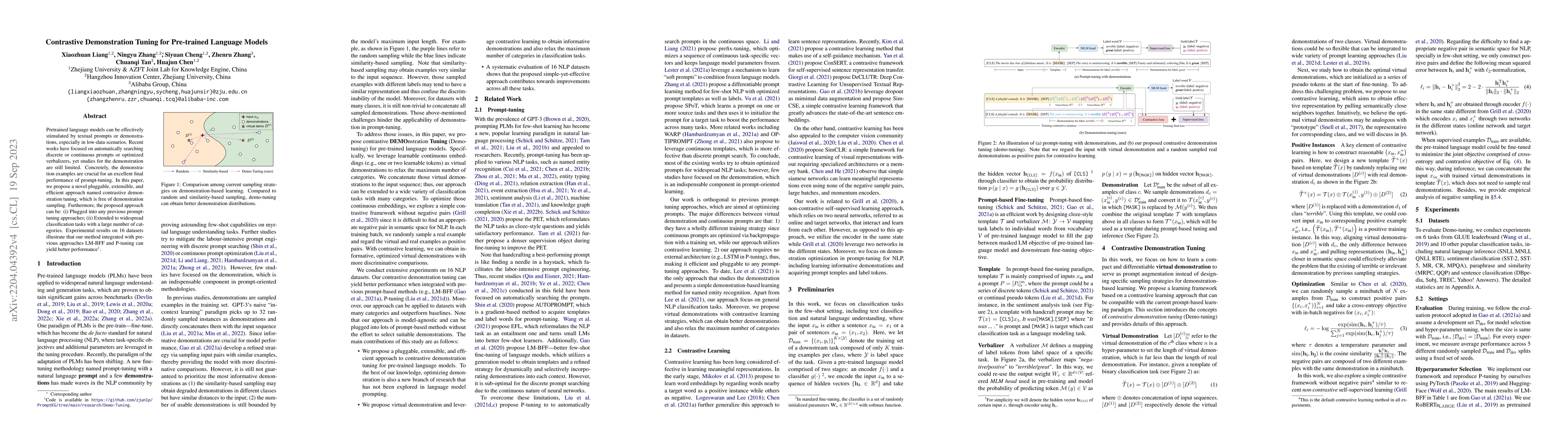 Thumbnail for Contrastive Demonstration Tuning for Pre-trained Language Models