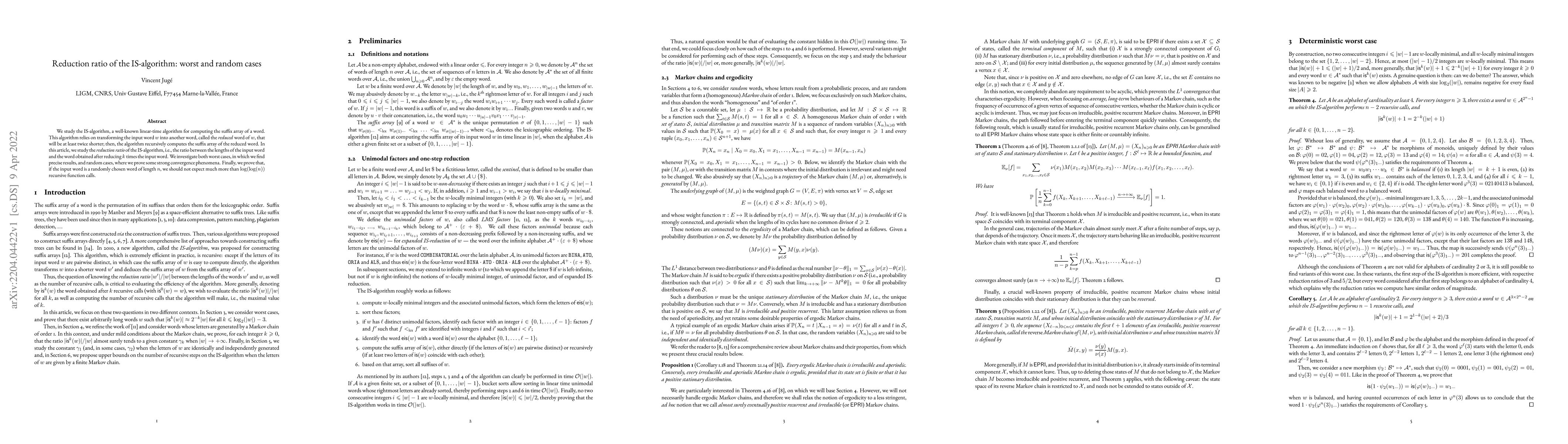Thumbnail for Reduction ratio of the IS-algorithm: worst and random cases