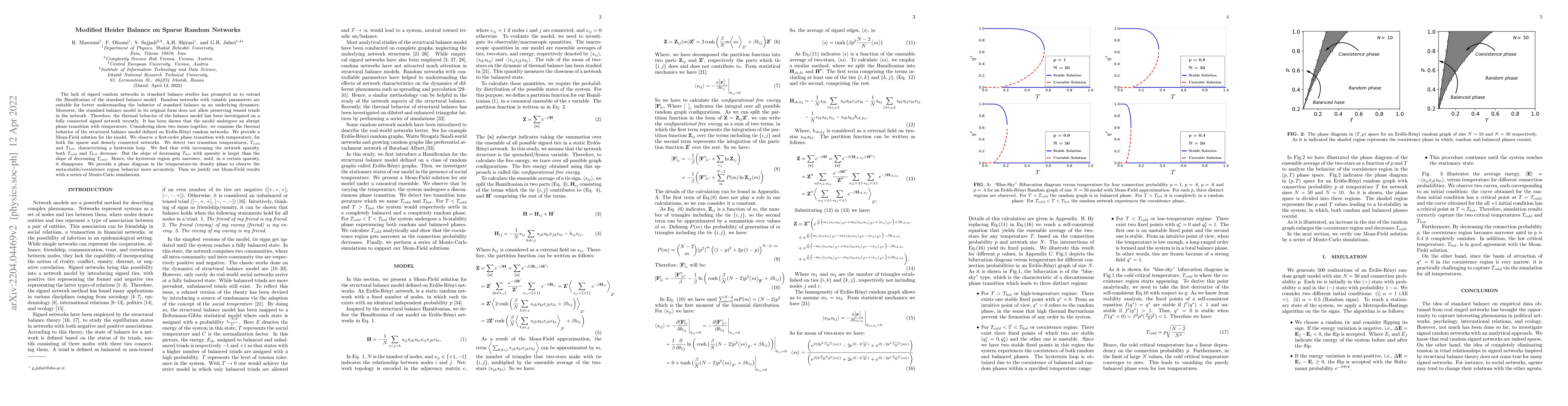 Thumbnail for Modified Heider Balance on Sparse Random Networks